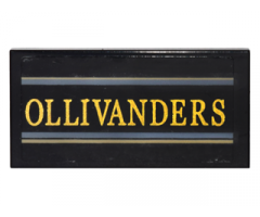 Tile 2 x 4 with 'OLLIVANDERS' Pattern (Sticker) - Set 10217