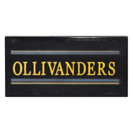 Tile 2 x 4 with 'OLLIVANDERS' Pattern (Sticker) - Set 10217