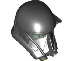 Large Figure Part Head Modified SW Death Trooper with Dark Green Core and Lime Circles Pattern