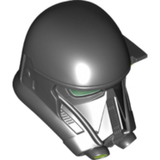 Large Figure Part Head Modified SW Death Trooper with Dark Green Core and Lime Circles Pattern