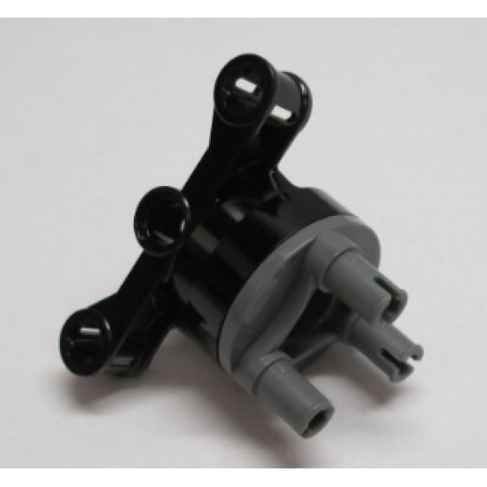 Technic, Steering Axle with 2 Pin Holes and 2 Axle Holes with Dark Bluish Gray Wheel Hub (23801 / 92909)