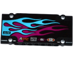 Technic, Panel Plate 5 x 11 x 1 with Medium Azure and Magenta Flames and Sponsor Logos Pattern Model Left (Sticker) - Set 42050