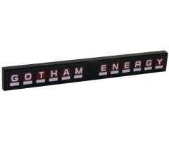 Tile 1 x 8 with White 'GOTHAM ENERGY' Pattern (Sticker) - Set 70910