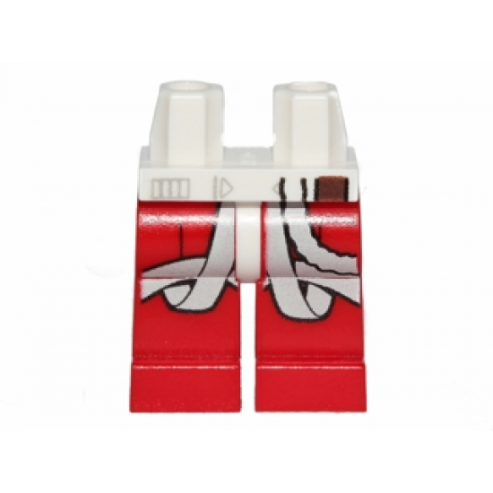 Hips and Red Legs with Light Bluish Gray Belts Pattern