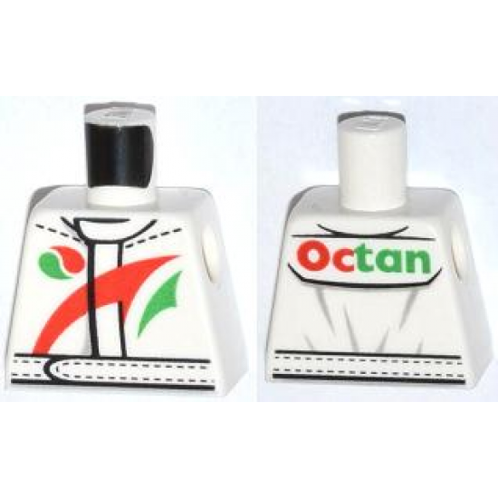 Torso Octan Logo Jacket with Red and Green Stripe Pattern