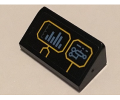 Slope 30 1 x 2 x 2/3 with Batcomputer Status Display Pattern (Sticker) - Set 70909