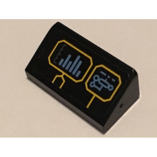 Slope 30 1 x 2 x 2/3 with Batcomputer Status Display Pattern (Sticker) - Set 70909