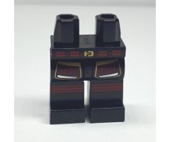 Hips and Legs with Red Belt, Gold Buckle, Gold and Red Armor and Red Knee Stripes Pattern