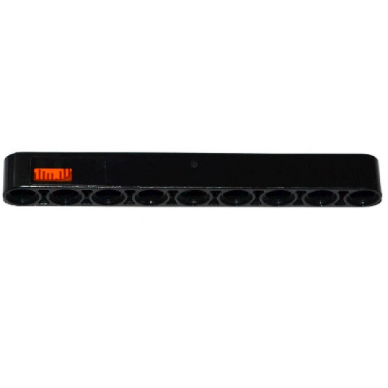 Technic, Liftarm 1 x 9 Thick with Orange Direction Indicator Pattern Model Right Side (Sticker) - Set 42053
