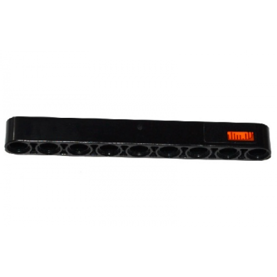 Technic, Liftarm 1 x 9 Thick with Orange Direction Indicator Pattern Model Left Side (Sticker) - Set 42053