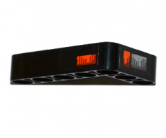 Technic, Liftarm 3 x 5 L-Shape Thick with Orange Direction Indicators and Headlight Pattern (Stickers) - Set 42053