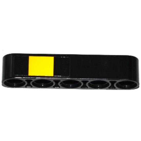 Technic, Liftarm 1 x 5 Thick with Yellow Square Pattern on End (Sticker) - Set 42053