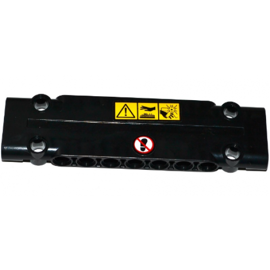 Technic, Panel Plate 3 x 11 x 1 with Warning Signs and No Step Sign Pattern (Stickers) - Set 42053