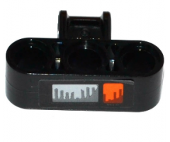 Technic, Connector Axle and Pin Perpendicular Triple with Orange Direction Indicator and Headlight Pattern (Sticker) - Set 42053