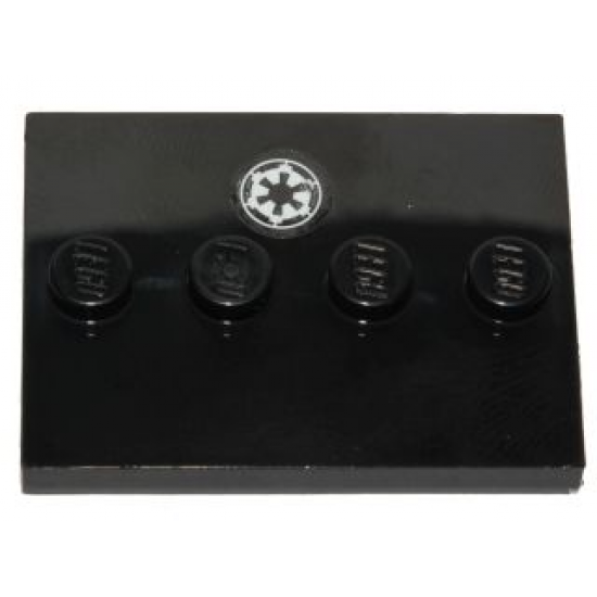 Tile, Modified 3 x 4 with 4 Studs in Center with SW Imperial Logo Pattern (Sticker) - Set 75170