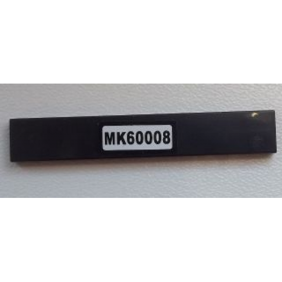 Tile 1 x 6 with 'MK60008' Pattern (Sticker) - Set 60008