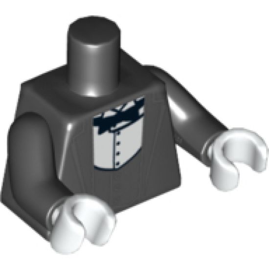 Torso Jacket Formal with Black Vest, White Shirt and Black Bow Tie Pattern / Black Arms / White Hands