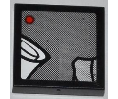 Tile 2 x 2 with J. Jonah Jameson on Screen Pattern 1 (Sticker) - Set 76005