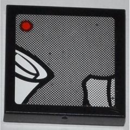 Tile 2 x 2 with J. Jonah Jameson on Screen Pattern 1 (Sticker) - Set 76005