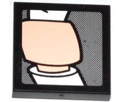 Tile 2 x 2 with J. Jonah Jameson on Screen Pattern 3 (Sticker) - Set 76005