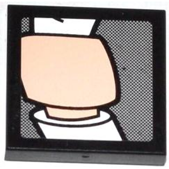 Tile 2 x 2 with J. Jonah Jameson on Screen Pattern 3 (Sticker) - Set 76005