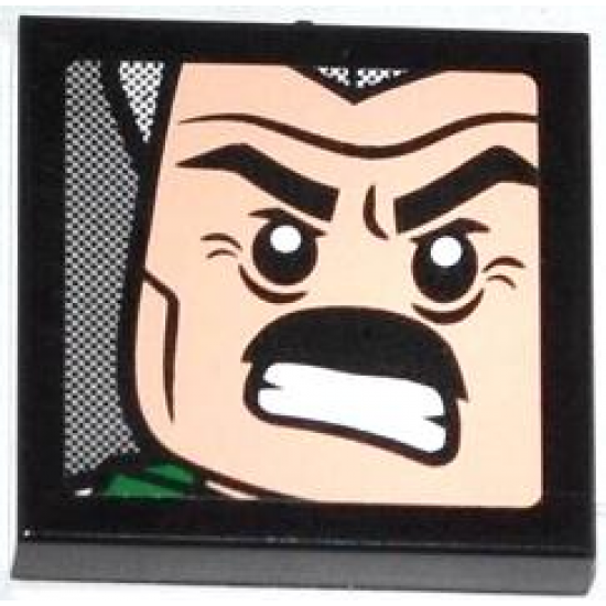 Tile 2 x 2 with J. Jonah Jameson on Screen Pattern 4 (Sticker) - Set 76005