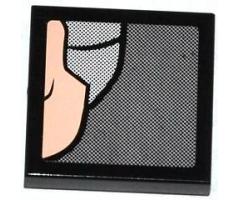 Tile 2 x 2 with J. Jonah Jameson on Screen Pattern 5 (Sticker) - Set 76005