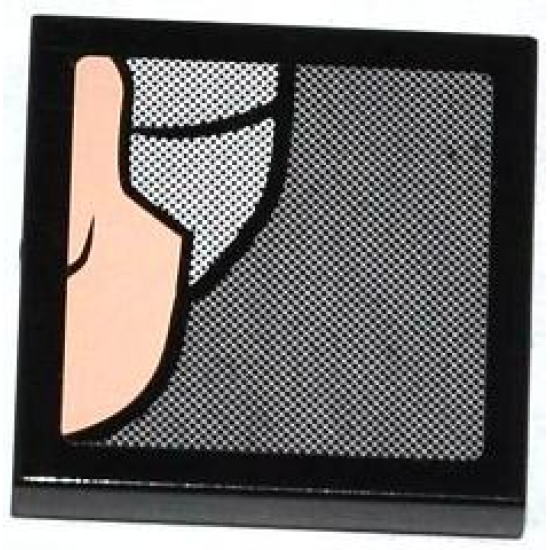 Tile 2 x 2 with J. Jonah Jameson on Screen Pattern 5 (Sticker) - Set 76005