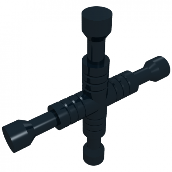 Minifigure, Utensil Tool 4-Way Lug Wrench