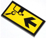 Tile 2 x 4 with Wrench, Car and Black Arrow Pattern (Sticker) - Set 4207