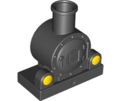 Duplo, Train Steam Engine Front with Yellow Lights Pattern