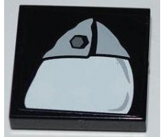 Tile 2 x 2 with Tooth / Stone with Metal Plates Pattern (Sticker) - Set 2520