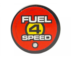 Tile, Round 2 x 2 with 'FUEL 4 SPEED' on Red Background Pattern (Sticker) - Set 8126