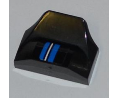 Slope, Curved 1 x 2 x 2/3 Wing End with White Stripe and 2 Blue Stripes Pattern Model Right Side (Sticker) - Set 8197