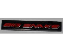 Tile 1 x 6 with 'BIG SNAKE' Pattern (Sticker) - Set 8231