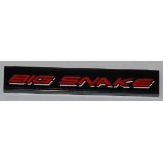 Tile 1 x 6 with 'BIG SNAKE' Pattern (Sticker) - Set 8231