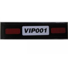 Tile 1 x 4 with 'VIP001' Pattern (Sticker) - Set 8495