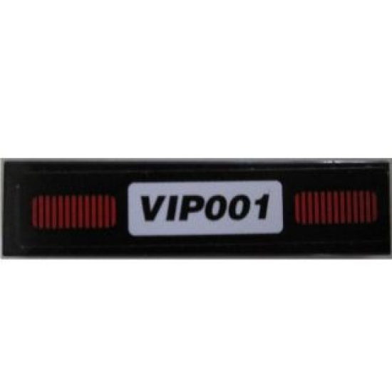 Tile 1 x 4 with 'VIP001' Pattern (Sticker) - Set 8495