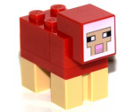 Minecraft Sheep, Red - Brick Built