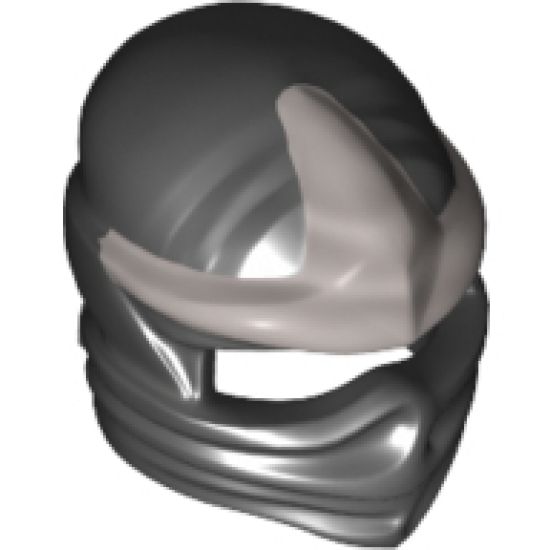 Minifigure, Headgear Ninjago Wrap with Silver 3 Point Emblem Pattern