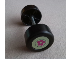 Duplo, Vehicle Wheel Double Assembly with Metal Axle and Flower Pattern