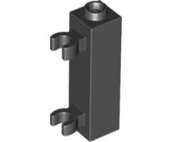 Brick, Modified 1 x 1 x 3 with 2 Clips (Vertical Grip) - Hollow Stud