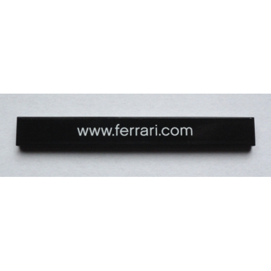 Tile 1 x 8 with 'www.ferrari.com' Pattern (Sticker) - Set 75913