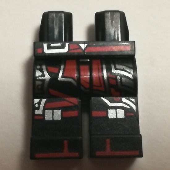Hips and Legs with Red Sash, Armor, Red Knee Straps and Red Zoris Pattern