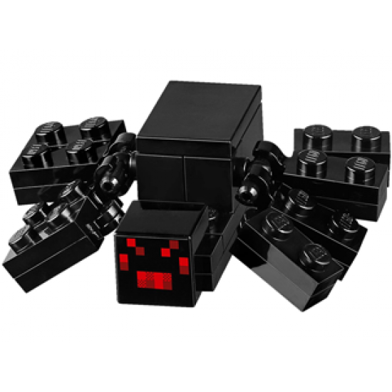 Minecraft Spider with 2 x 3 Tile - Brick Built