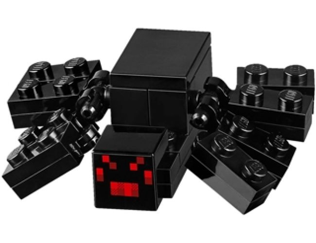 Minecraft Spider with 2 x 3 Tile - Brick Built