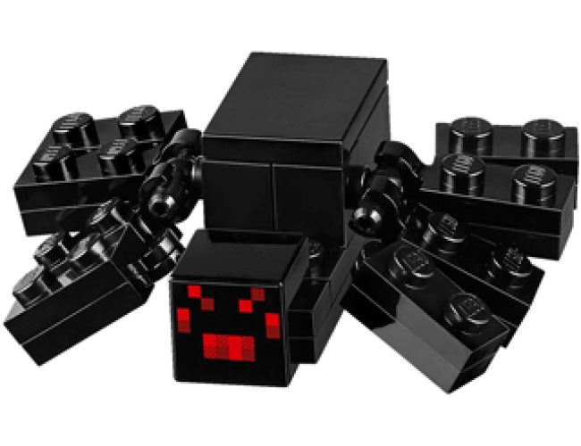 Minecraft Spider with 2 x 3 Tile - Brick Built
