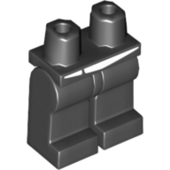 Hips and Legs with Tapered Edge of White Chef Shirt Pattern