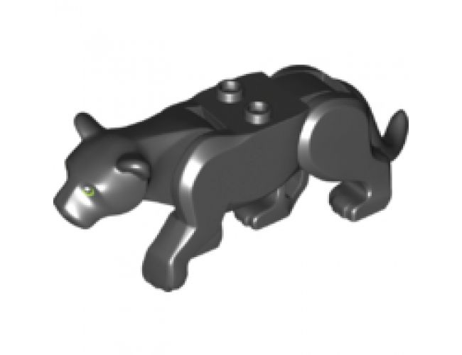 Cat, Large (Panther) with Lime Eyes and Dark Bluish Gray Nose Pattern