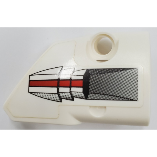 Technic, Panel Fairing # 2 Small Smooth Short, Side B with Turbine with Red Stripe Pattern (Sticker) - Set 42076